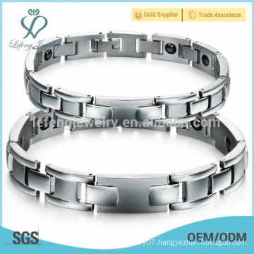 Simple design couple titanium steel bracelets